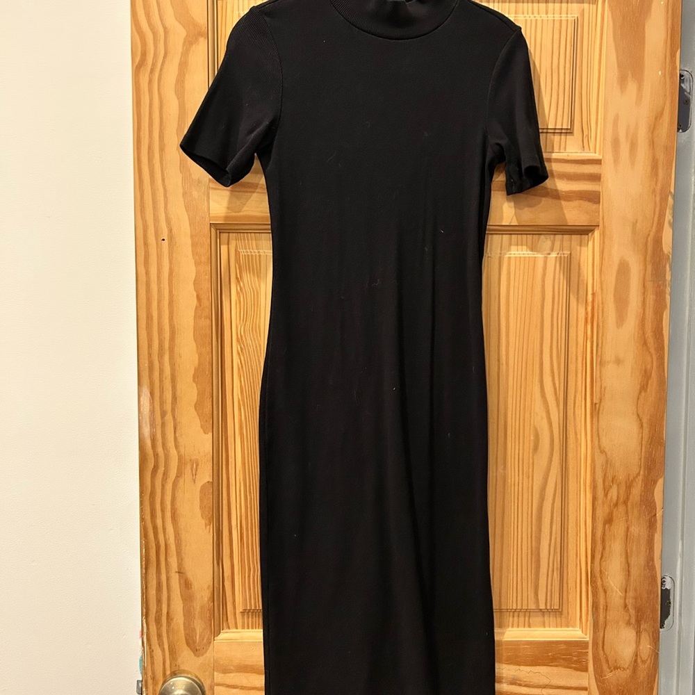 Zara Classic Black Midi Dress